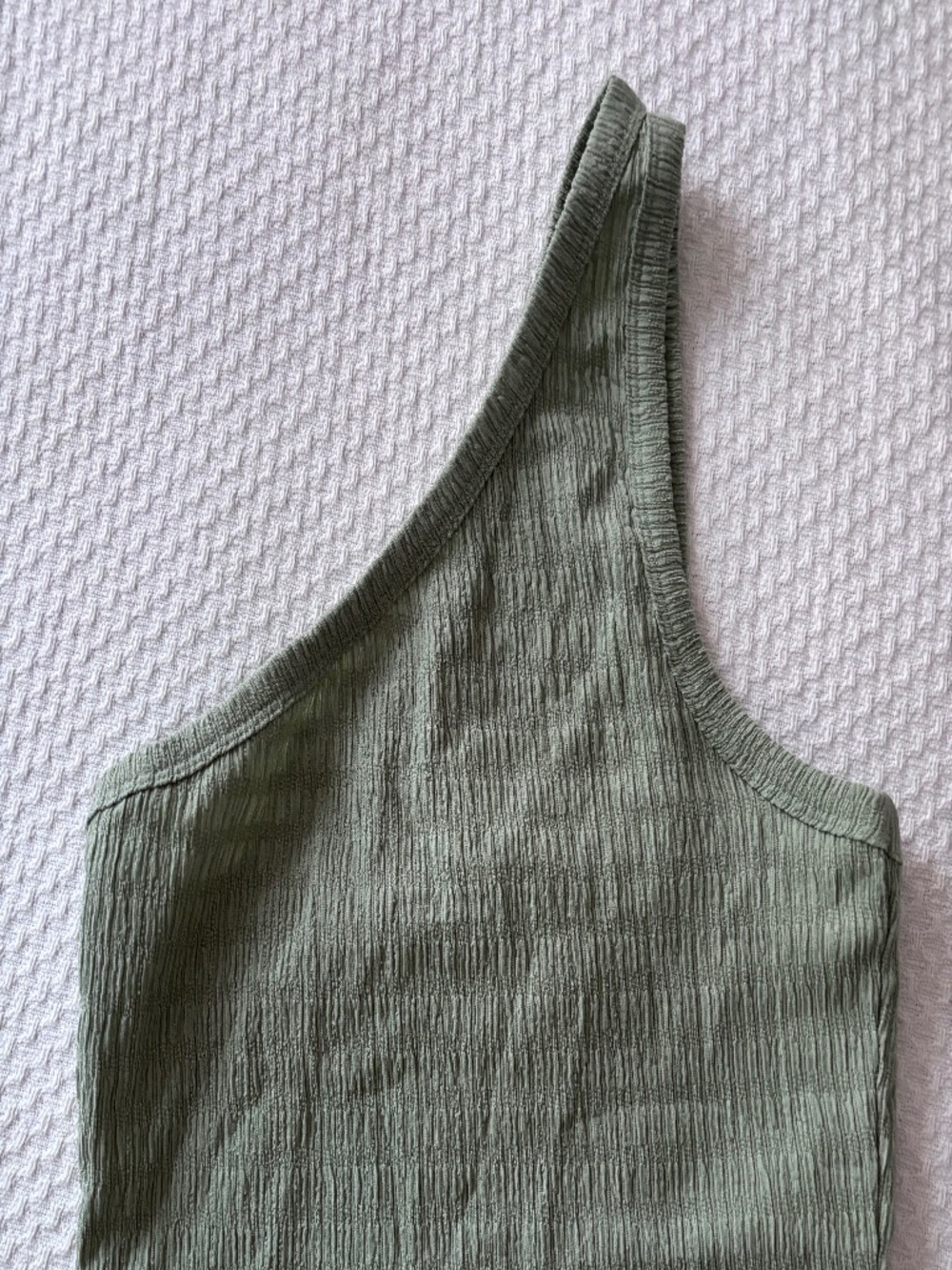 AE Green Asymmetrical Crop Top